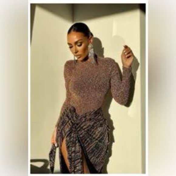 JLUXLABEL Brown Asymmetrical Skirt - Picture 3 of 7